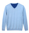 Blue men's sweater isolated on white. Man's jumper cutout.