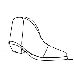 Sticker - one line drawing of womens shoes