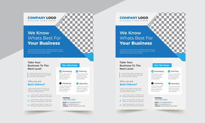 Wall Mural - Corporate Flyer Design Template A4 Size fully editable print Ready 