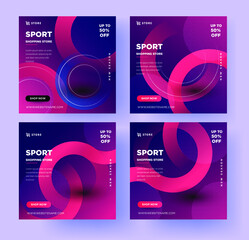 social media post sports shoes sale template, with a modern design