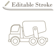 Sticker - Icon Of Concrete Mixer Truck