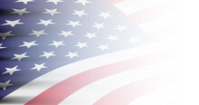 American Flag Covers White Background. MOdern Illustration. USA Flag Background.