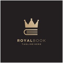 Book Crown Royal Gold Logo Design Graphic Inspiration