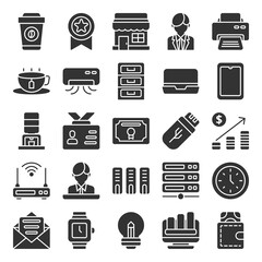 Work Space icon pack for your web site design, logo, app, UI. Vector graphics illustration and editable stroke. EPS 10.