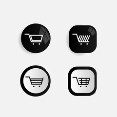 Poster - Set of modern shopping cart icon collection design isolated