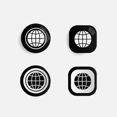 Poster - Set of modern browser icon collection design isolated