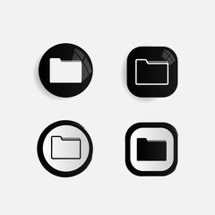 Fototapete - Set of modern file manager icon collection design isolated