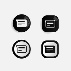Fototapete - Set of modern message icon collection design isolated