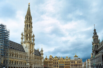 Poster - Grand Place square architecture, Brussels