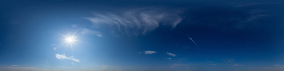 Wall Mural - sky hemisphere. dome photo of sky for your 360° vr photography or video