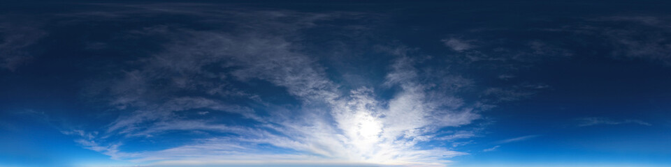 Wall Mural - sky hemisphere. dome photo of sky for your 360° vr photography or video
