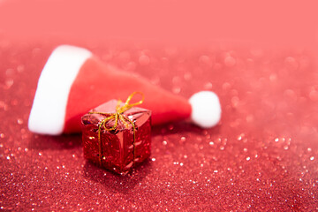 Wall Mural - Christmas decoration . Small Christmas elements in macro photo.