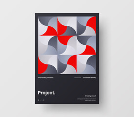 Vertical corporate identity A4 report cover. Abstract geometric vector business presentation design layout. Amazing company front page illustration brochure template.