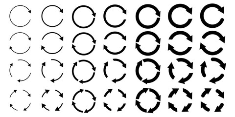 Poster - Round arrows. Vector sign. Cursor line icon. Icon with round arrows for web design. Stock image. EPS 10.
