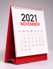 Simple Desk Calendar 2021 - November