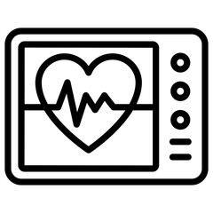 Sticker - Electrocardiogram line Vector  