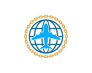 Poster - Circular chain with plane world inside