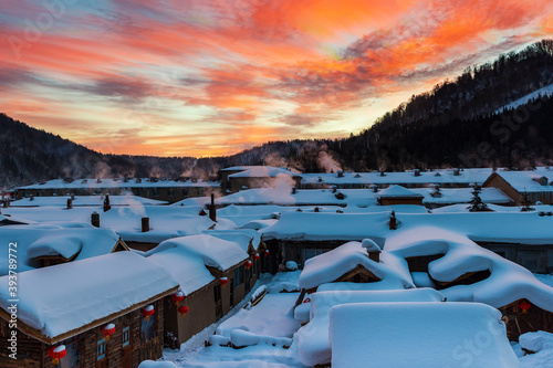 中国黑龙江牡丹江雪乡stock Photo Adobe Stock 中国黑龙江牡丹江雪乡stock Photo Adobe Stock