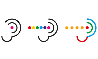 Set of ear icon or company logo_4