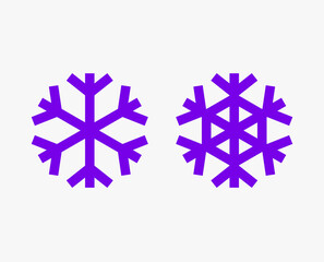 Poster - Snowflake or snow flake icon vector line outline art isolated set, cold or weather symbol shape or silhouette idea, christmas or new year winter decoration element