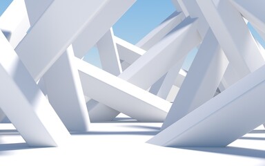 Wall Mural - 3D three-dimensional space concept creative map