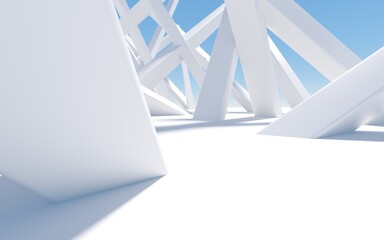 Wall Mural - 3D three-dimensional space concept creative map