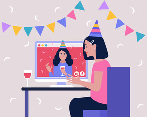 Canvas Print - Birthday video call