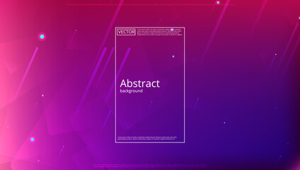 Poster - Abstract banner with gradient shapes and blur background with dark neon color. Dynamic shape composition. Vector template design