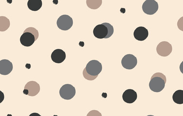 Aufkleber - Modern abstract seamless pattern with organic dot shapes . Minimalistic hand drawn design for  wallpaper, fabric, cover, interior decor
