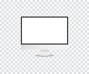 Poster - Computer screen mockup. Vector isolated template. Computer monitor display with empty screen. Stock vector