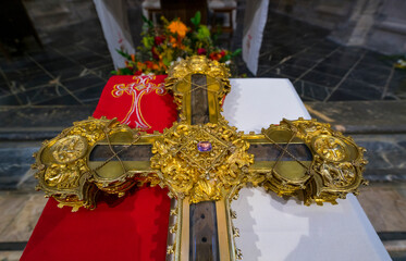 Lignum Crucis , The largest surviving piece of the True Cross.,  Monastery of Santo Toribio de Liébana, 