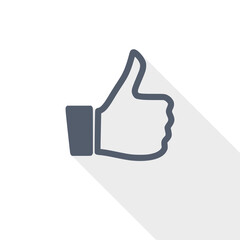 Aufkleber - Like vector icon, flat design illustration in eps 10