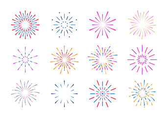Wall Mural - colorful multicolor fireworks.