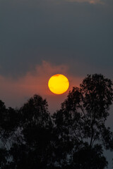 Wall Mural - sunset in the mountains
