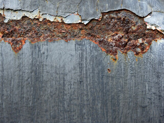 Canvas Print - rust metal with crack texture