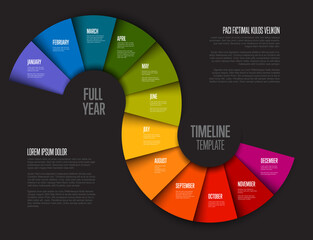 Infographic full year timeline template