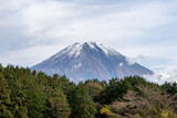 Fototapeta Sawanna - Mt. Fuji over Lake Kawaguchiko in autumn, yamanashi, japan