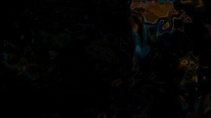 Futuristic dark twisting background texture. Abstract rippled 4k animated reflection shapes on liquid surface. Motion and backdrop design concept. Moving dynamic 3D template for promotional video