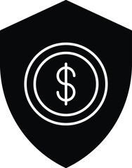 Sticker - Business & Technology line for shield  and dollar