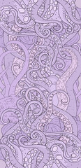 Sticker - Imaginative mutant tentacles composition