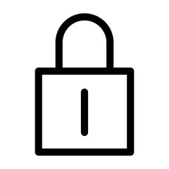 Sticker - safe secure padlock line style icon