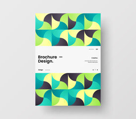 Vertical corporate identity A4 report cover. Abstract geometric vector business presentation design layout. Amazing company front page illustration brochure template.