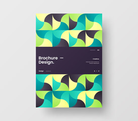 Vertical corporate identity A4 report cover. Abstract geometric vector business presentation design layout. Amazing company front page illustration brochure template.