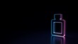 © Destrosvet - 3d glowing neon symbol of symbol of perfume isolated on black background