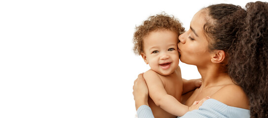 love of a mother and baby. family in the house. lifestyle