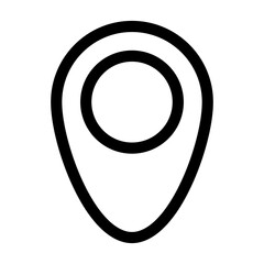 Sticker - pin pointer location line style icon