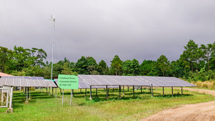 Wall Mural - photovoltaic modules for renewable energy, alternative power energy, combined power generations syst