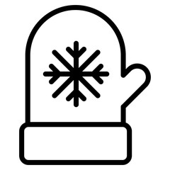 Sticker - Snow Glove Vector 