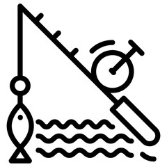 Sticker - Fishing Hook Vector 