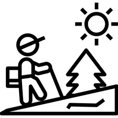 Poster - Mountain Hiking Vector 